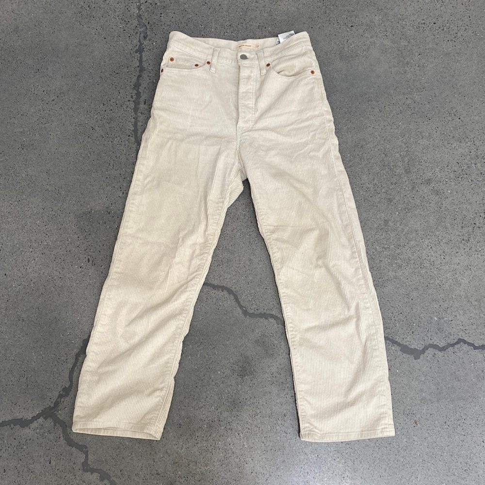 Cream corduroy pants